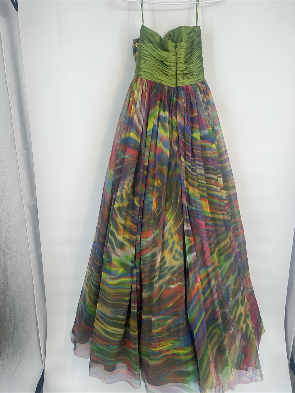 Jovani Strapless Bodice Multi Prom Birthday sparkle jewels rare rave dress - Picture 2 of 13